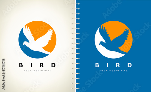 Bird logo vector. Animal illustration.