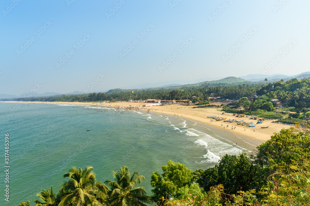 View of Main beach in Gokarna. India