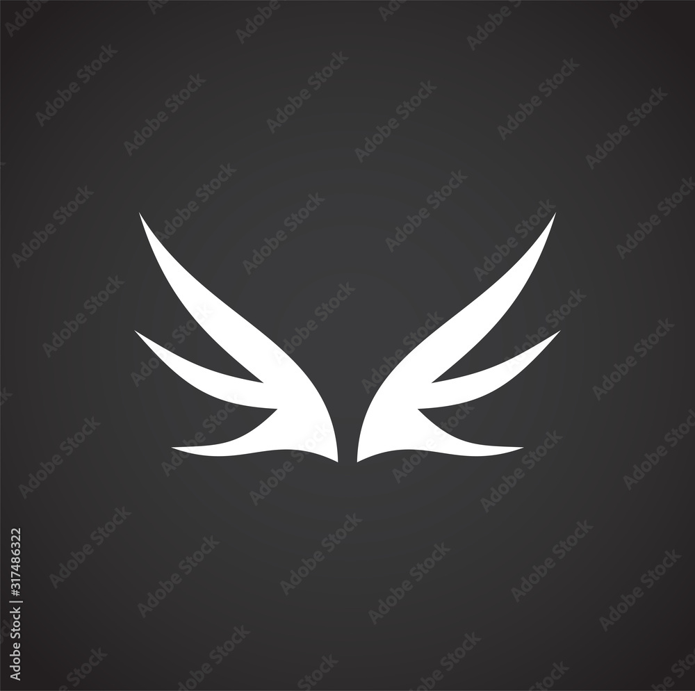 Wing related icon on background for graphic and web design. Creative illustration concept symbol for web or mobile app. Wing related icon on background for graphic and web design. Creative illustration concept symbol for web or mobile app.