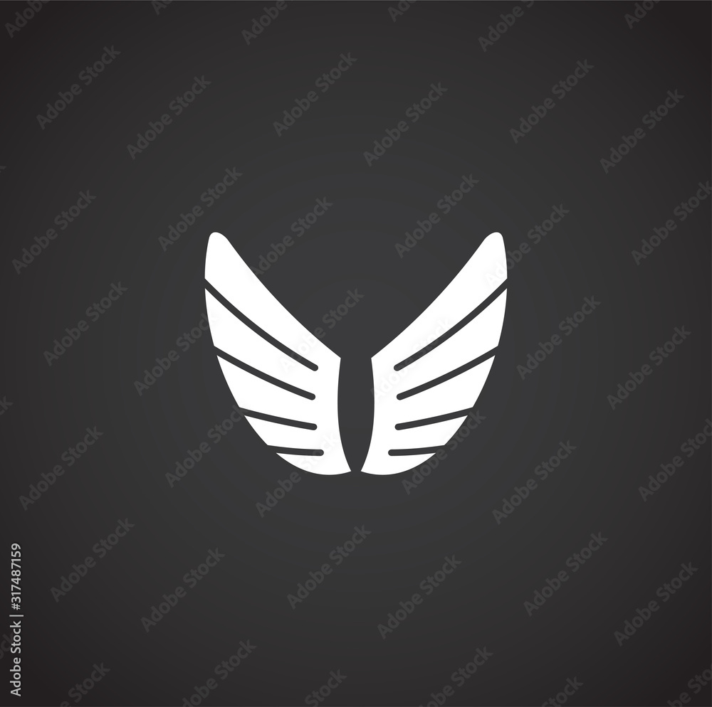 Wing related icon on background for graphic and web design. Creative illustration concept symbol for web or mobile app. Wing related icon on background for graphic and web design. Creative illustration concept symbol for web or mobile app.