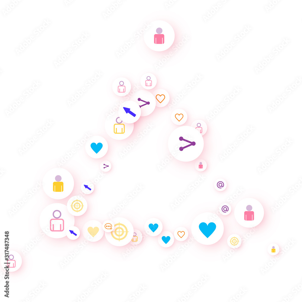 Social media marketing, Communication concept. Social media marketing, Communication concept.