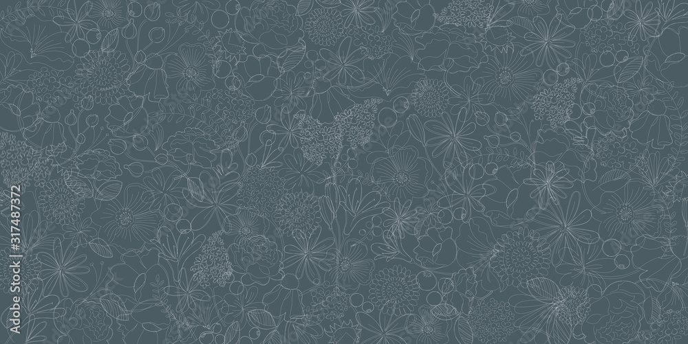 Line Art Flower Background,Blue Gray,Textuer Line Art Flower Background,Blue Gray,Textuer