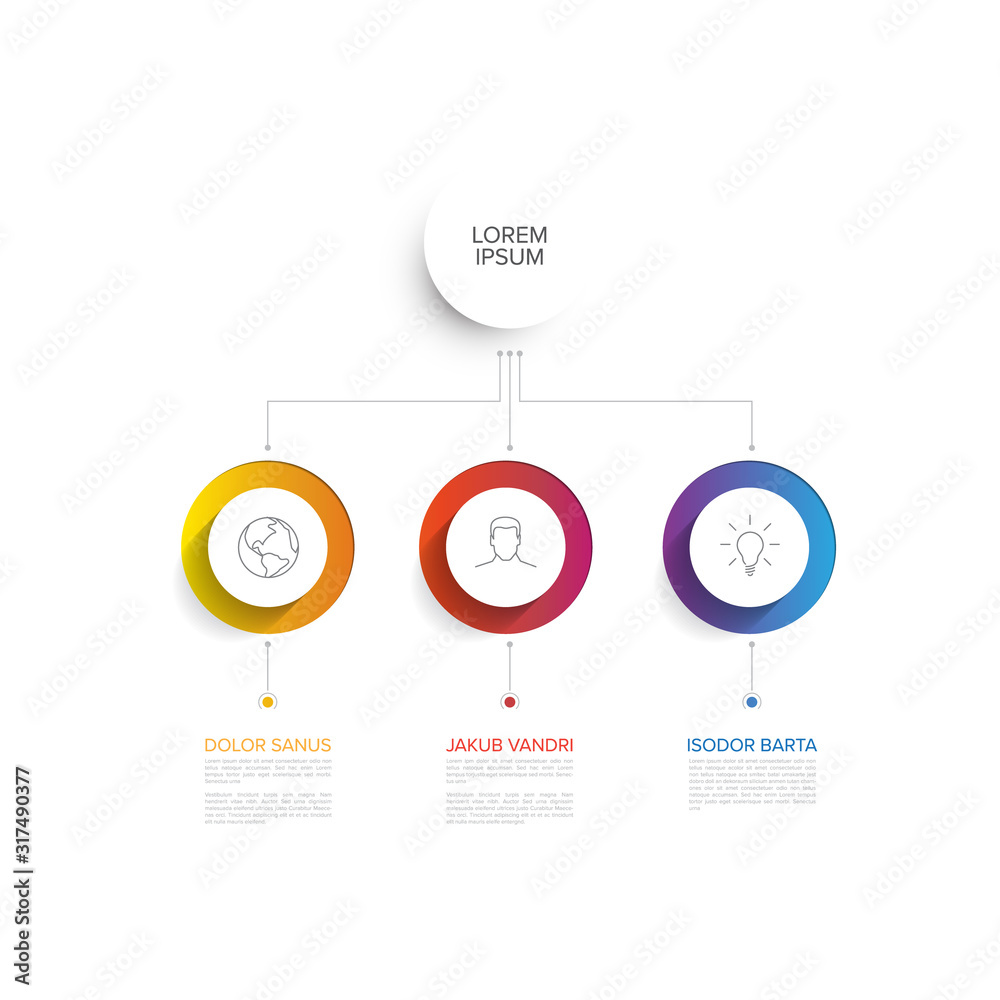 Multipurpose Infographic template with three elements Multipurpose Infographic template with three elements