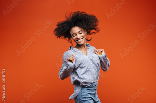 Smiling young attractive african woman