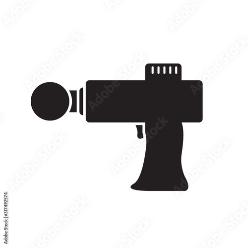 Massage gun vector icon. Vector.