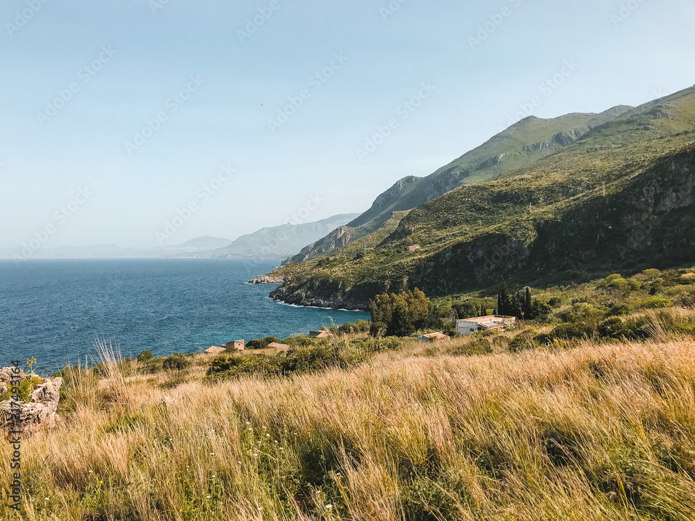 landscape with sea and mountains