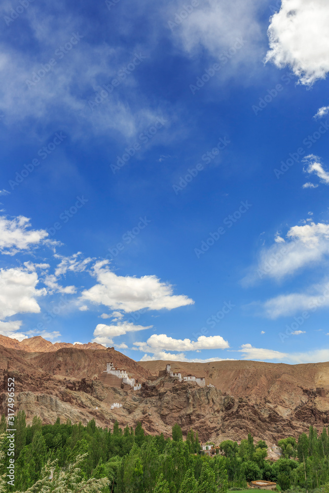 scenic landscape of Ladakh near Lamayuru, India