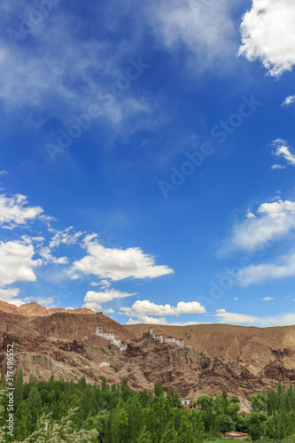 scenic landscape of Ladakh near Lamayuru  India