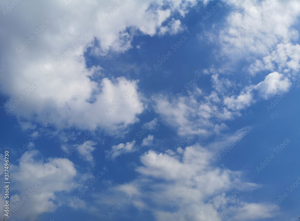 Stratocumulus white clouds in the blue sky natural background beautiful nature environment Stratocumulus white clouds in the blue sky natural background beautiful nature environment
