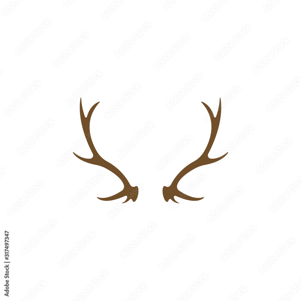 Deer Antlers Logo Template Illustration Design. Deer Antlers Logo Template Illustration Design.