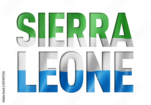 Sierra Leone flag text font