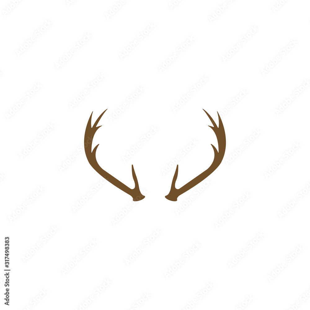 Deer Antlers Logo Template Illustration Design. Deer Antlers Logo Template Illustration Design.