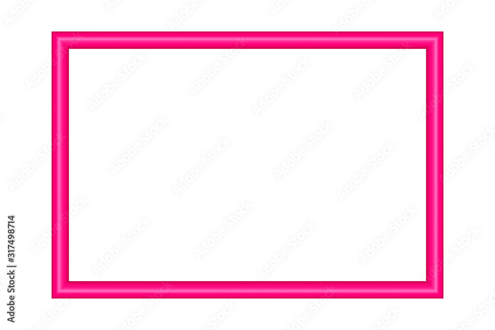 Realistic Blank Pink Picture Frame Isolated On White Background. Vector Illustration Realistic Blank Pink Picture Frame Isolated On White Background. Vector Illustration