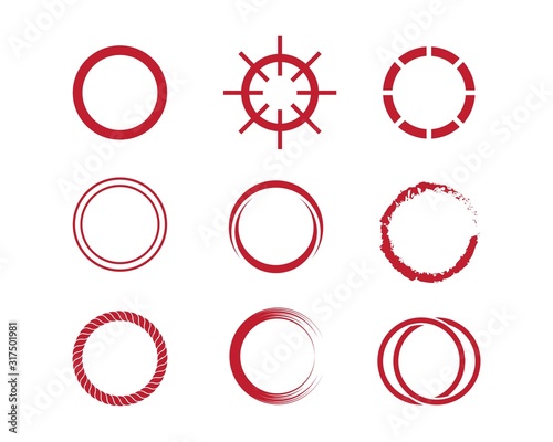 circle ring logo template vector