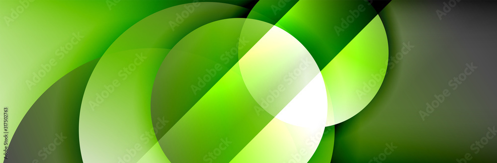 Dynamic trendy geometrical abstract background. Circles, round shapes 3d shadow effects and fluid gradients. Modern overlapping round forms Dynamic trendy geometrical abstract background. Circles, round shapes 3d shadow effects and fluid gradients. Modern overlapping round forms