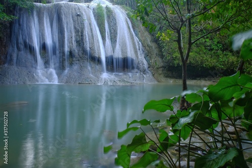 Fototapeta Naklejka Na Ścianę i Meble -  (Curug Pulosari) Pulosari waterfall, a hidden waterfall in the Bantul area, Yogyakarta.
