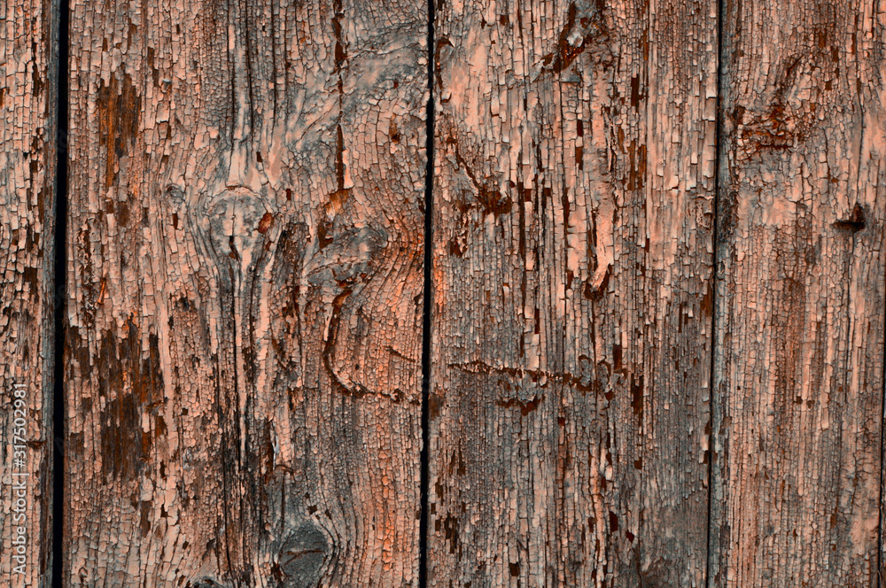 Naklejka premium peeling paint on old boards