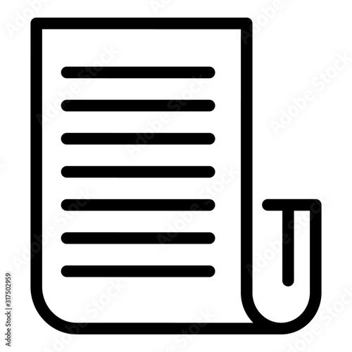 Storyteller paper icon. Outline storyteller paper vector icon for web design isolated on white background