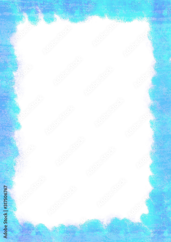 Abstract Sketched Border Illustration in Blue Abstract Sketched Border Illustration in Blue
