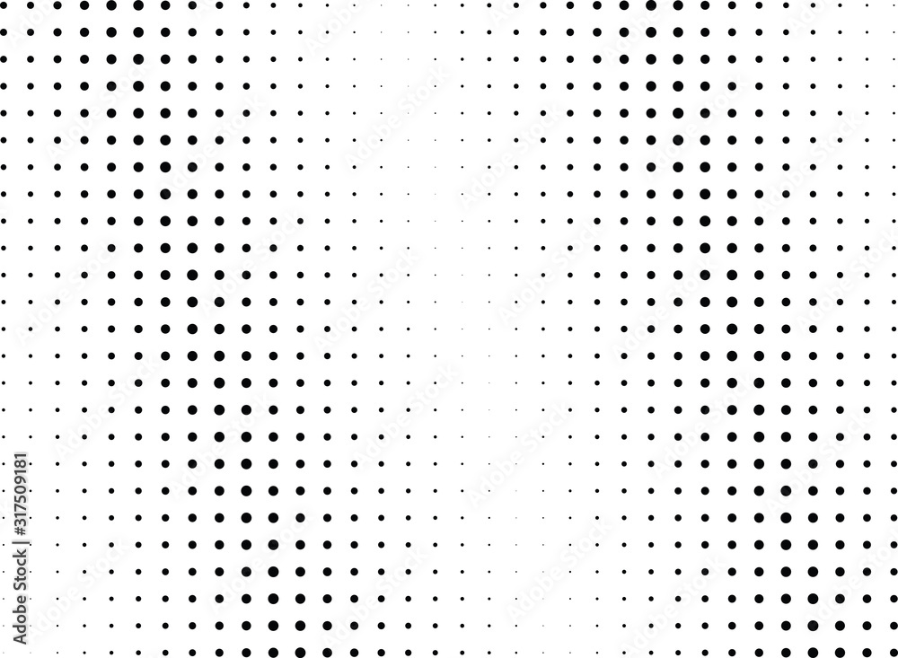 Abstract halftone dotted background. Monochrome pattern with dot and circles.  Vector modern pop art texture for posters, sites, business cards, cover postcards, interior design, labels, stickers.