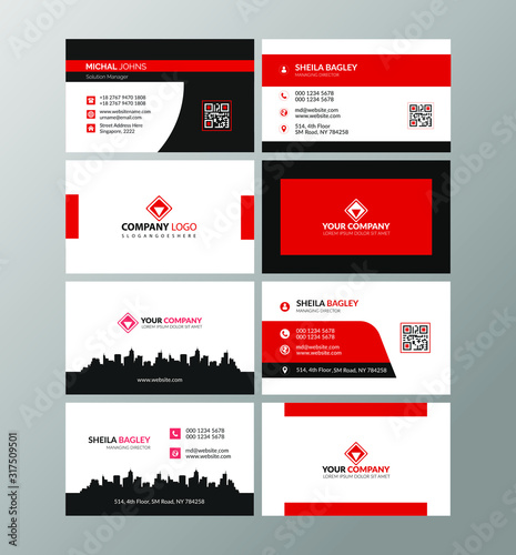 Set of 4 creative themed business card templates dsign photo