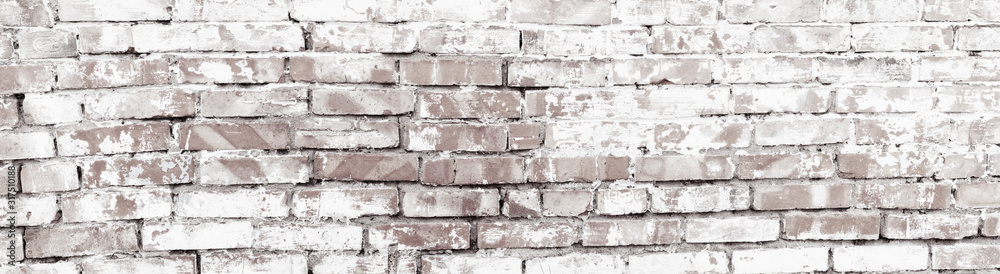 Rustic red brick background with white paint Rustic red brick background with white paint