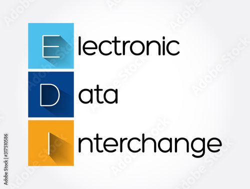 EDI - Electronic Data Interchange acronym, technology concept background