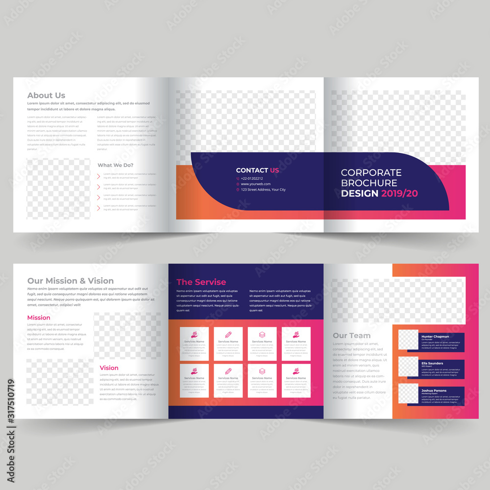 square trifold brochure template square trifold brochure template