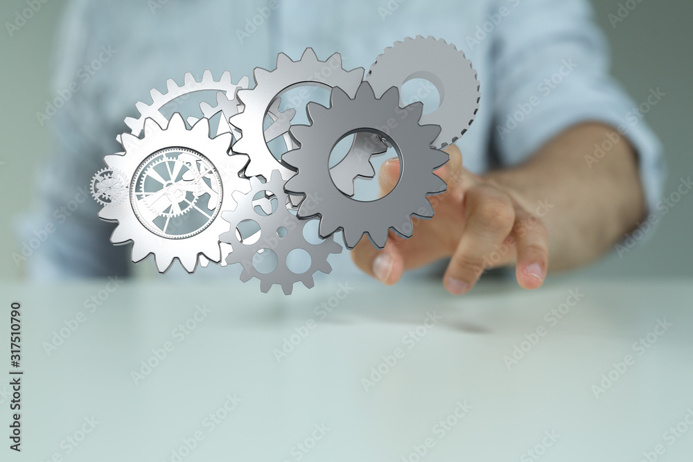 gear Technology setting concept background. gear Technology setting concept background.