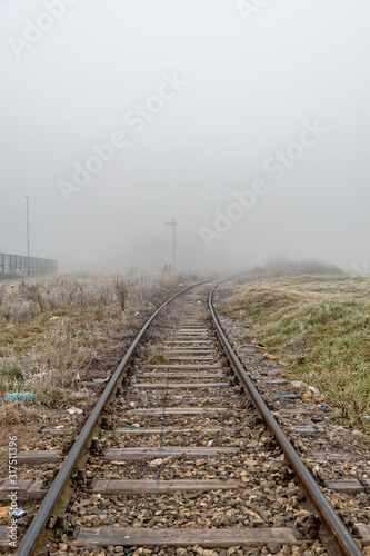 фотографія Railway in the fog