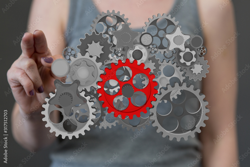 Gear With Success Concept digital. Gear With Success Concept digital.