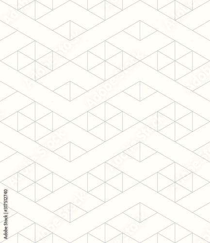 Seamless linear pattern with dark grey line and white background. Abstract geometric texture design.