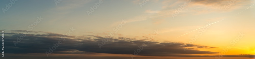 Fantastic dark thunderclouds at sunrise Fantastic dark thunderclouds at sunrise