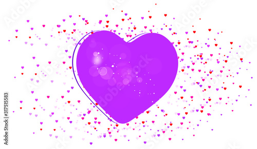 Valentine s day background with hearts. Vector illustration