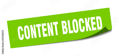 content blocked sticker. content blocked square sign. content blocked. peeler