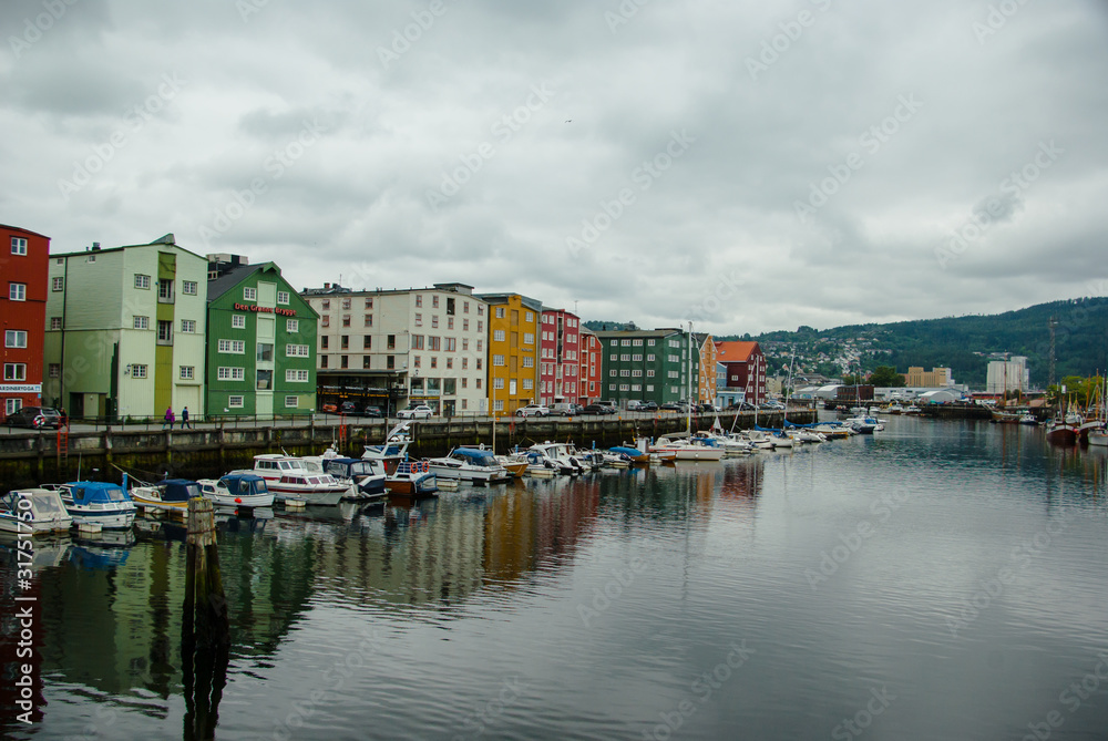 Bunte Häuser von Trondheim