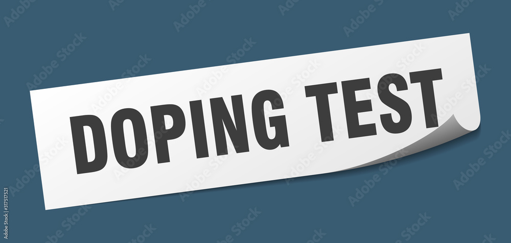 doping test sticker. doping test square sign. doping test. peeler