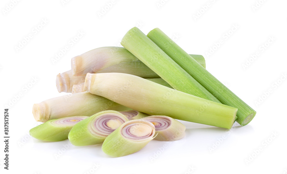 Lemongrass on a white background. full depth of field Lemongrass on a white background. full depth of field
