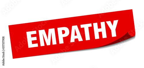 empathy sticker. empathy square sign. empathy. peeler