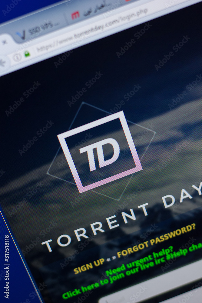 Ryazan, Russia - June 17, 2018: Homepage of TorrentDay website on the  display of PC, url - TorrentDay.com. Stock Photo | Adobe Stock