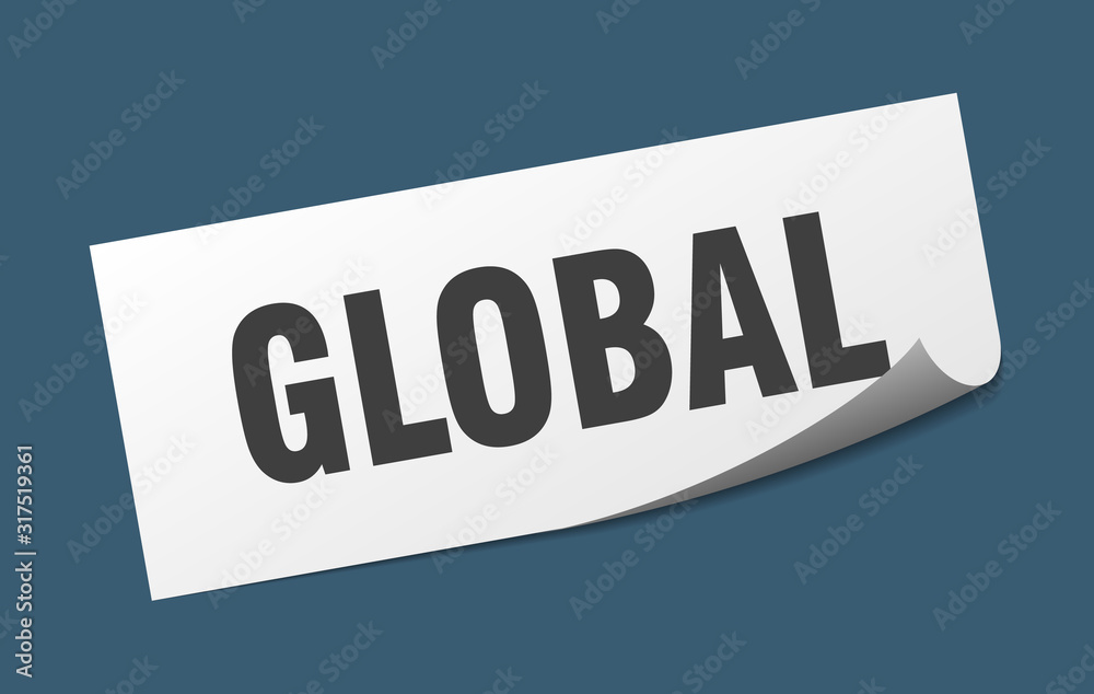 global sticker. global square sign. global. peeler global sticker. global square sign. global. peeler