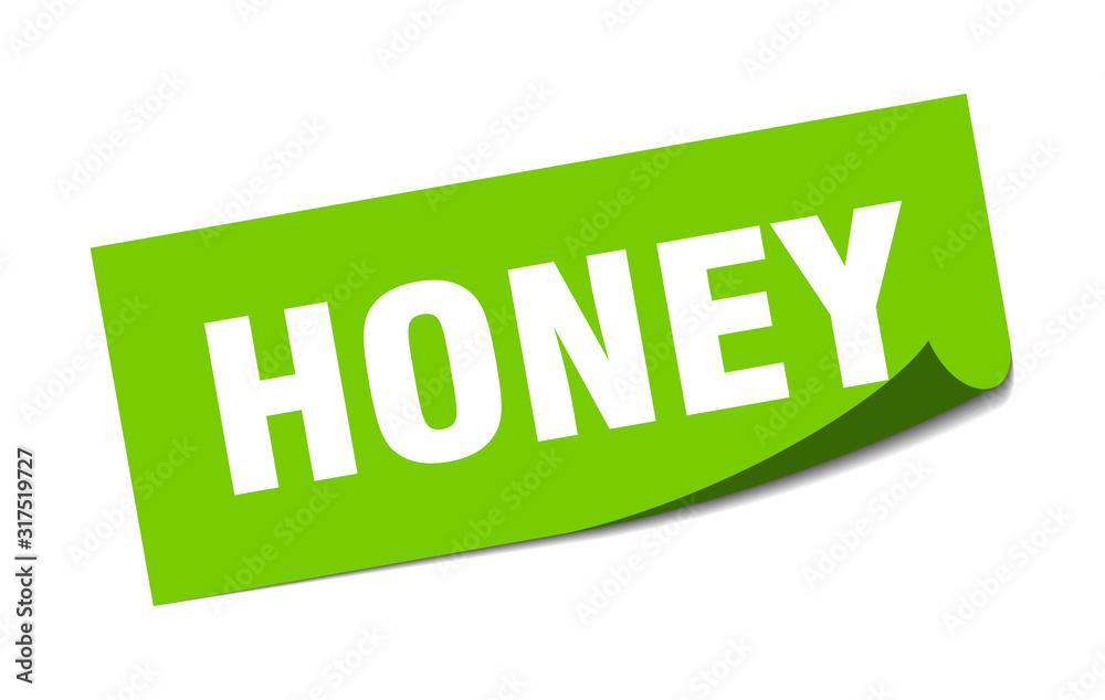 Fototapeta premium honey sticker. honey square sign. honey. peeler