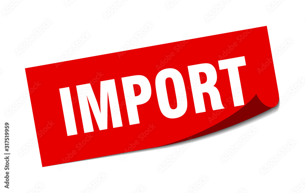 import sticker. import square sign. import. peeler import sticker. import square sign. import. peeler
