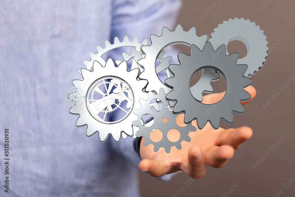 Gear With Success Concept digital. Gear With Success Concept digital.