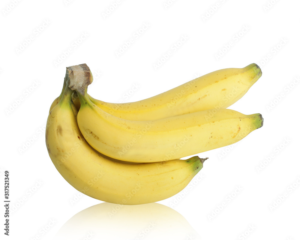 Organic bananas isolated on white background. This has clipping path. Organic bananas isolated on white background. This has clipping path.