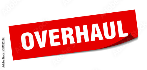 overhaul sticker. overhaul square sign. overhaul. peeler