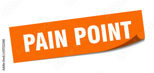 pain point sticker. pain point square sign. pain point. peeler