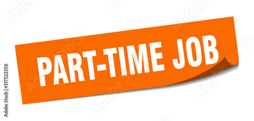 Obraz na plátně part-time job sticker