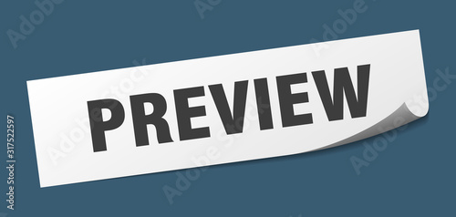 preview sticker. preview square sign. preview. peeler