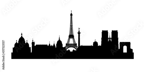 Paris Skyline Cityscape Eiffel Tower 